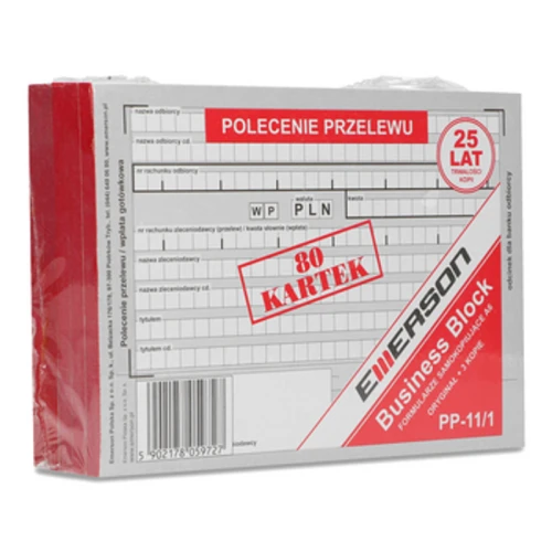 Polecenie przelewu Emerson 3 kopie, format A6, 5 bloczków x 80 kartek 1768511684148-27811-3-qlbuvm.png