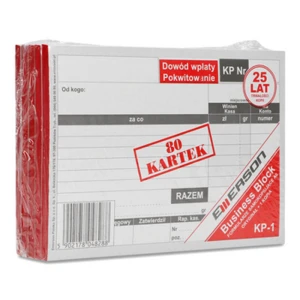 Druk kasa przyjmie, 1 kopia, format A6