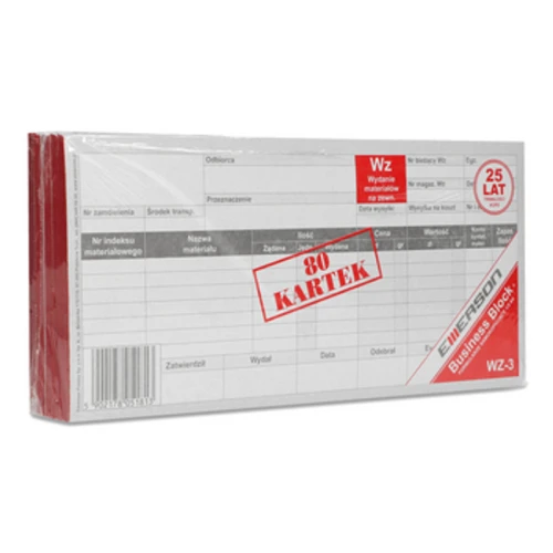 Druk wydanie materiału na zewnątrz Emerson wielokopia, format 1/3 A4, 5 bloczków x 80 kartek 1768511899584-28246-3-uft0qm.png
