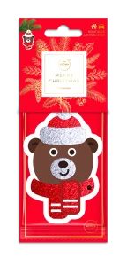 Odświeżacz powietrza do samochodu Aroma Home Xmas Cellulose Bear Cynamonowy