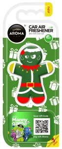 Odświeżacz powietrza do samochodu Aroma Car Xmas Manny Elf Leśny