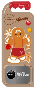 Odświeżacz powietrza do samochodu Aroma Car Xmas Manny Boy Wiśnia