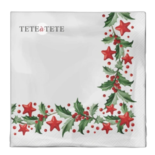 Serwetki Tete a Tete Holly and Stars 3-warstwowe 33x33cm składane 1/4 20szt. w paczce 1768513392247-30836-3-s7k03m.png