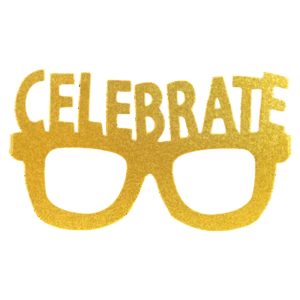 Papierowe okulary brokatowe Celebrate (4 szt.)