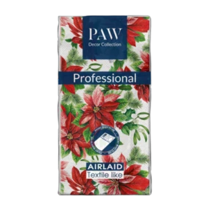 Serwetki PAW Professional Pocket Glory Poinsettia 1 warstwowe 40x40cm składane 1/8