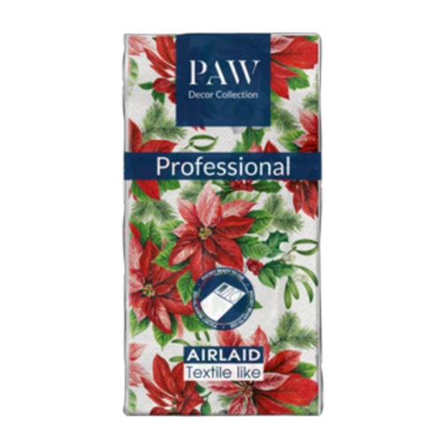 Serwetki PAW Professional Pocket Glory Poinsettia 1 warstwowe 40x40cm składane 1/8 1768513657054-31308-3-b2z48j.png