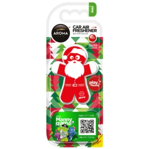 Odświeżacz powietrza do samochodu Aroma Car Xmas Manny Santa Claus Wiśnia