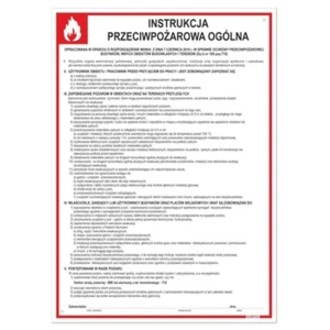 Korfed Instrukcja przeciwpożarowa ogólna 25x35cm x1szt.