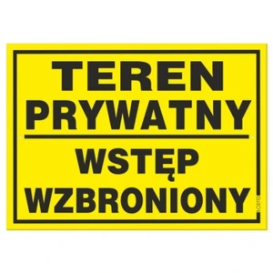 Korfed Tablica Teren prywatny wstęp wzbroniony 25x35cm x1szt.