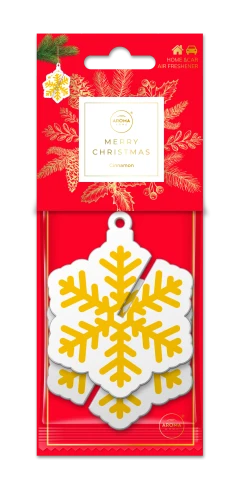 Odświeżacz powietrza do samochodu Aroma Home Xmas Cellulose 3D Snowflake Gold Cynamon 1768514683328-33058-3-hdt6zs.png