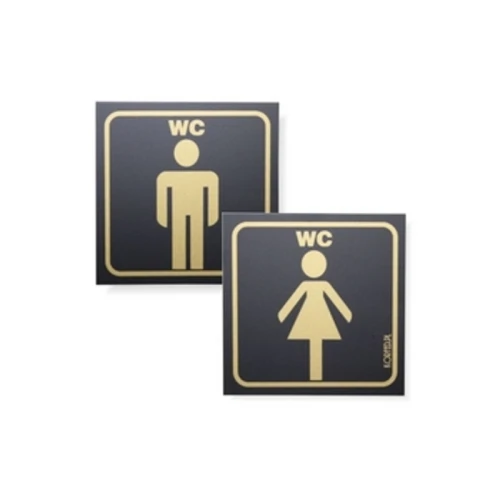Korfed Tabliczki czarno-złote WC damskie i męskie 8x8cm 2szt. 1768514778624-33236-3-3it4zd.png