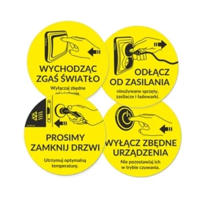 Korfed Naklejki oszczędzaj energię śr.10cm 4szt.