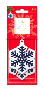 Odświeżacz powietrza do samochodu Aroma Home Xmas Cellulose 3D Snowflake Blue Grzane Wino