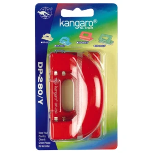 Dziurkacz metalowy KANGARO DP-280Y blister czerwony