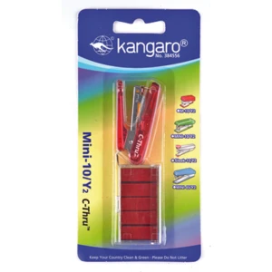 Zszywacz KANGARO Mini-10/Y2+zszywki blister czerwony