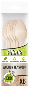 Łyżeczki drewniane 6 sztuk Piknik