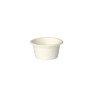 Miseczki dresingowe z trzciny cukrowej, "pure", 60 ml, średnica 6 cm, 3 cm, białe 50 szt.