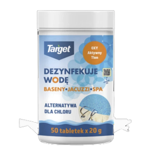 Preparat dezynfekujący wodę basenową OXY Aktywny tlen (50x20 g) 1 kg Target 1768522110897-46242-3-03nuzv.png