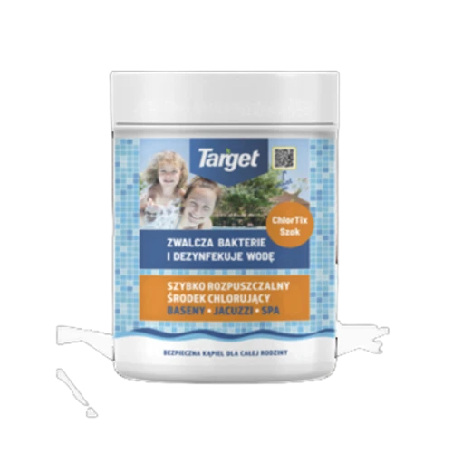 Środek zwalczający bakterie i dezynfekujący wodę basenową Chlortix szok 0,4 kg Target 1768522114662-46252-3-wotk68.png