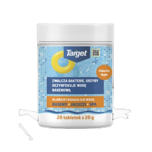 Preparat dezynfekujący wodę basenową Chlortix Multi (20x20 g) 0,4 kg Target 1768522120533-46265-3-0ova6.png