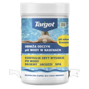 Obniża odczyn ph wody w basenach Ph Minus 1 kg Target