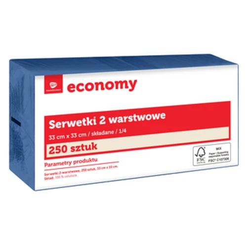 TG Economy Serwetka 33x33 cm, 2 warstwowa granatowy 250 sztuk 1768523974379-49684-3-11gng.png
