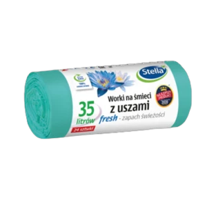 ST Worki na śmieci z uszami FRESH świeży zapach 35L 24szt
