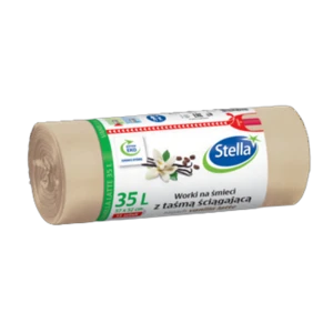 ST Worki z taśmą ściągającą - zapach VANILLA LATE 35L 15szt