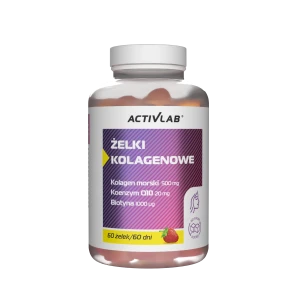 ACTIVLAB Żelki Kolagenowe Smak truskawkowy (słój 60 żelek) Suplement diety.
