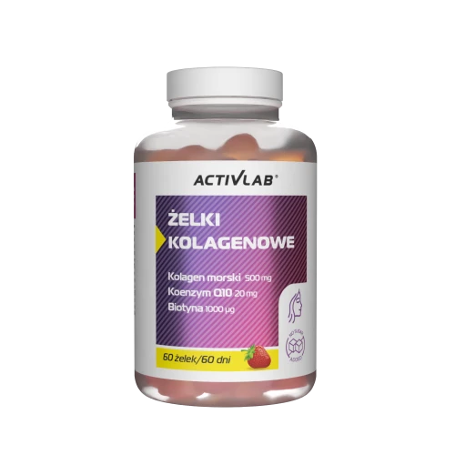 ACTIVLAB Żelki Kolagenowe Smak truskawkowy (słój 60 żelek) Suplement diety. 1768524280007-50209-3-hrhc2w.png