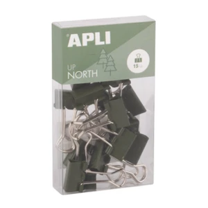 Klipy do dokumentów APLI Up North 19mm khaki 15szt