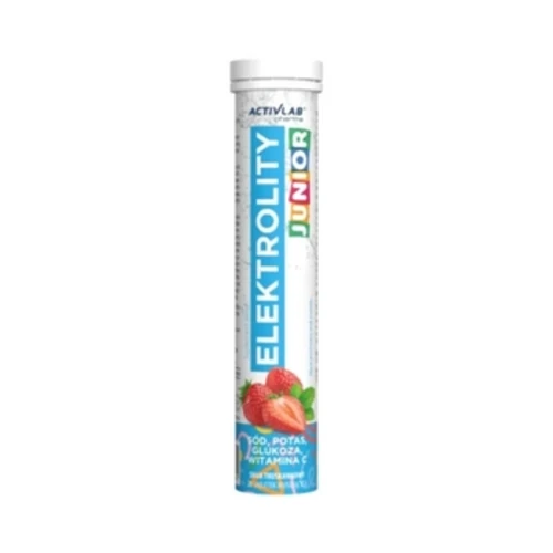 ACTIVLAB Elektrolity Junior Pharma Smak truskawkowy (tuba/20 tab.) Suplement diety. 1768524390520-50391-3-7hns8m.png
