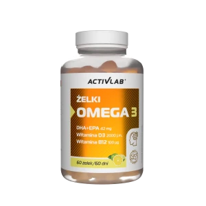 ACTIVLAB Żelki Omega 3 Smak cytryna - limonka (słój 60 żelek) Suplement diety.