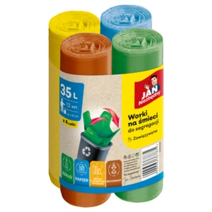 Jan Niezbędny worki HD Easy-Pack segregacja set 35L 4X12SZT
