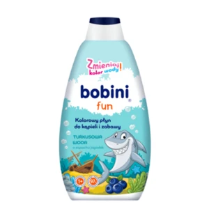 Bobini Fun płyn do kąpieli i zabawy turkusowa woda 500ml