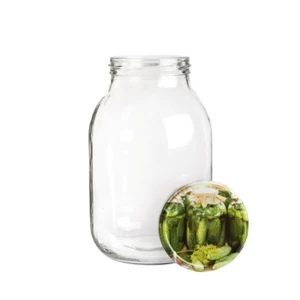 Słoik 3000 ml z zakrętką Dek. Ogórek