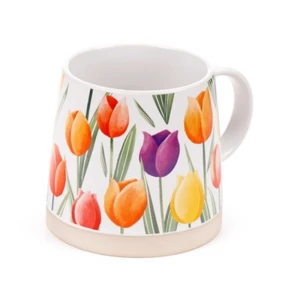 Kubek kamionkowy Tulipany