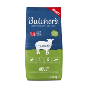 Butcher's Adult, sucha karma dla psów dorosłych, z jagnięciną 2,5kg