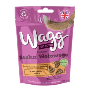 Wagg Smaczki, O smaku Steka Wołowego, przekąski dla psów, 125g