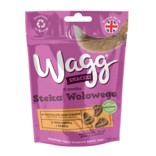 Wagg Smaczki, O smaku Steka Wołowego, przekąski dla psów, 125g 1779188354844-naawn2.png