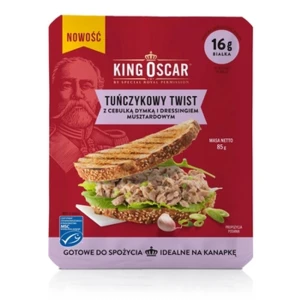 King Oscar Tuńczykowy twist z cebulką dymką i dresingiem musztardowym 85g