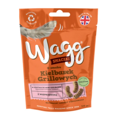 Wagg Smaczki, O smaku Kiełbasek Grillowych, przekąski dla psów, 125 g 1779188511476-4914zw.png