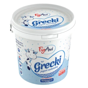 Jogurt Grecki 10% wiaderko 1 kg Figand