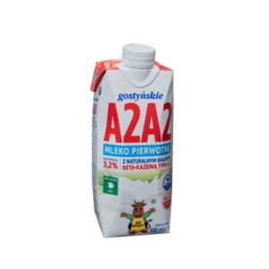 Spółdzielnia Mleczarska w Gostyniu. Mleko pierwotne A2A2 UHT 3,2% 500ml
