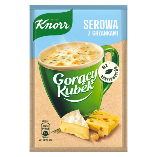 Gorący Kubek serowa z grzankami 22 g Knorr Gorący Kubek serowa z grzankami 22g Knorr