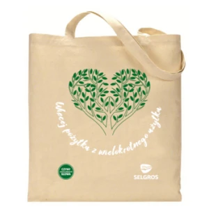 Greenbag Torba wielokrotnego użytku z bawełny z logo 45x45x10 cm