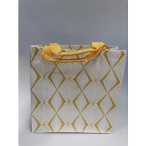Greenbag Torba wielokrotnego użytku z polipropylenu tkanego 26x26x12 cm Abstrakt figury