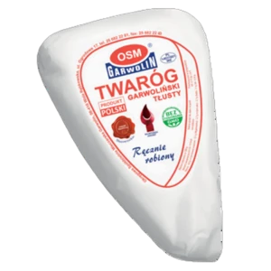 Twaróg garwoliński tłusty klinek pergamin + folia ok. 500g OSM Garwolin