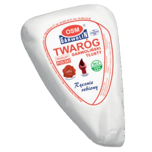 Twaróg garwoliński tłusty klinek pergamin + folia ok. 500g OSM Garwolin 1768516593547-36326-3-8pjmli.png