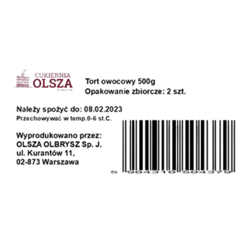 Kraina Wypieków Tort owocowy 500g 1785252705815-ghyrm7.png